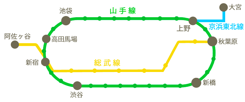 とんこつラーメン博多風龍店舗路線図